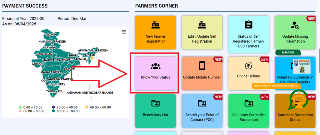 PM Kisan Samman Nidhi Yojana Status Check