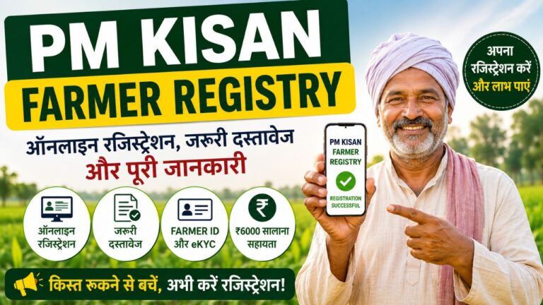 PM Kisan Farmer Registry ऑनलाइन रजिस्ट्रेशन की पूरी जानकारी